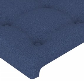 kék szövet LED-es fejtámla 93x16x118/128 cm