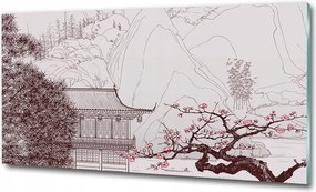 Fotó-üvegkép Kínai táj 100x70