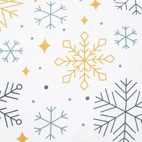 4Home Frosty snowflakes flanel ágyneműhuzat, 160 x 200 cm, 70 x 80 cm