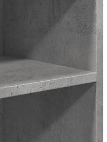 betonszürke szerelt fa kisasztal kerekekkel 55 x 60 x 78 cm