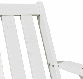 Kerti adirondack szék fehér 75x77x77 cm tömör fa fenyőfa