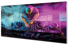 Üvegképek DJ konzolok színes fények 120x60cm 2 fogas