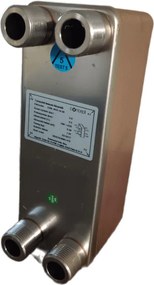 CONCEPT 10 lemezes forrasztott hőcserélő, INOX AISI316L, szigetelés nélkül, 4x3/4”