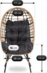 Kerti pihenőszék szürke színben MADISON