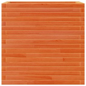 viaszbarna tömör fenyőfa kerti virágláda 70 x 40 x 68,5 cm
