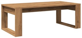 kézműves tölgy színű szerelt fa dohányzóasztal 102 x 50 x 35 cm