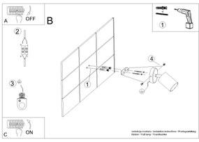 Sollux SL.1123 - Fali spotlámpa LEMMI 1xGU10/40W/230V fehér