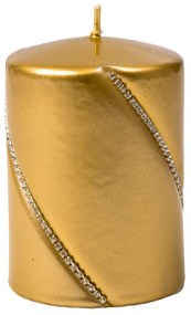 Bolero henger gyertya, 9 x 7cm - Metál arany