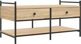 vidaXL sonoma tölgy színű szerelt fa dohányzóasztal 99x50x50 cm