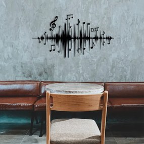 Fali dekoráció 69x37 cm jegyzetek fém