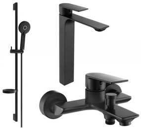 Mexen Alexa DS40 fürdőkád készlet, fekete - 71213DS40-70