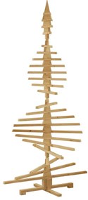 Fából készült Karácsonyfa állvánnyal Barna 210 cm Tömör fenyőfa