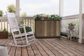 Keter Deco téglalap alakú magas virágcserép, diófa