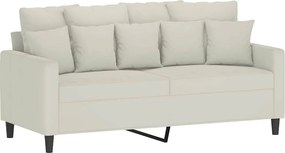 vidaXL kétszemélyes krémszínű bársony kanapé 140 cm