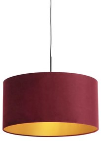 Lógólámpa piros bársony árnyékolóval, aranyozott 50 cm - Combi