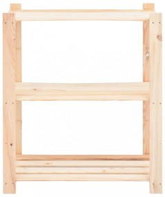10 db 3-szintes tömör fenyőfa tárolópolc 150 kg 80 x 38 x 90 cm