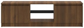 barna tölgyszínű TV-szekrény LED-lámpákkal 120x30x35,5 cm