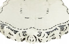 Abrosz Asztalra 120x120 Krémszínű Dekoratív Virágok