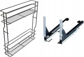 Cargo kosár alsó szekrényhez 15cm 150 Grafit 2p csendes ház Rejs teljes kihúzással