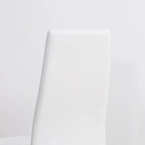 Szék szett 4 darabos, étkezőszékek, konyhai székek, 41 cm x 50 cm x 97 cm, fehér