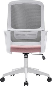 Irodai szék, rózsaszín/szürke/fehér, SALOMO TYP 1