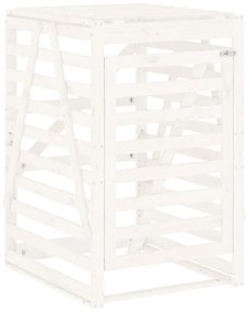 fehér tömör fenyőfa szemeteskuka tároló 84x90x128,5 cm