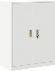 vidaXL Tárolószekrény Fehér 80 x 40 x 105 cm Acél