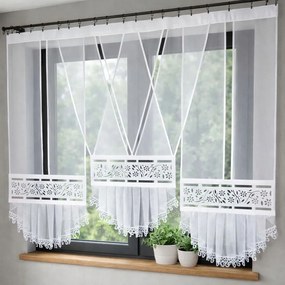 Panelfüggöny áttört és fodros, V-panel, 3 db-os szett FF759