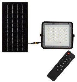 LED Kültéri napalemes reflektor LED/10W/3,2V IP65 4000K fekete + + távirányító