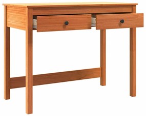 vidaXL Asztal fiókkal Max Barna 100 x 50 x 78 cm Tömör fenyőfa