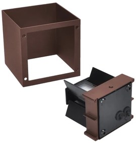Brilagi - CUBE LED kültéri fali lámpatest, 6W, 230V, barna, IP54