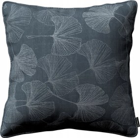 Párnahuzat 45x45 szürke-ezüst ginkgo levelek grafit alapon