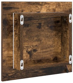 LED fürdőszobai tükör füstölt tölgy 40x8.5x37 cm műszaki fa