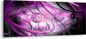 Gyönyörű lila absztrakció képe (120x50 cm)