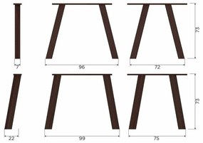 Tölgyfa étkezőasztal 100x180 cm Tablo – WOOOD