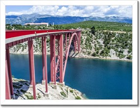 Poszterek keretben 40x30 Horvátország Maslenica híd