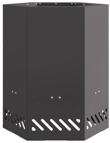 Füstmentes Tűzrakó Heptagon Fekete 38x38x51 cm Acél