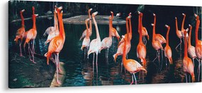 Flamingók csordája (120x50 cm)