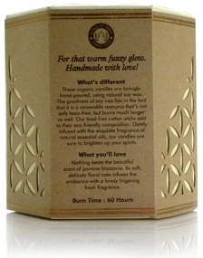 Madurai jázmin természetes illatú szója gyertya 200 g borostyánsárga üvegben