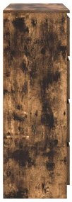 füstös tölgy színű szerelt fa tálalószekrény 100x35x99 cm