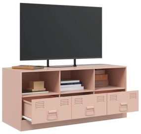 rózsaszín acél TV-szekrény 99 x 39 x 44 cm