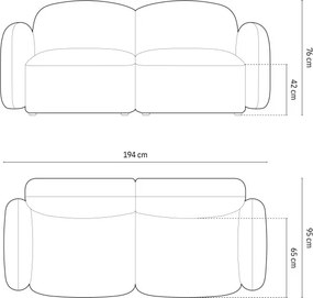 Blair 2 személyes kanapé