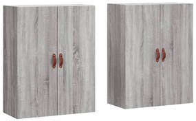 2 db szürke sonoma színű fali szekrény 69,5 x 34 x 90 cm
