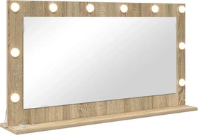 vidaXL Toalett Tükör Sonoma tölgy 100 x 55 x 18 cm Üveg és mérnöki fa