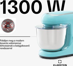 Klarstein Bella Pico 2G, konyhai robotgép, 1300 W, 1,7 PS, 6 fokozat, 5 L