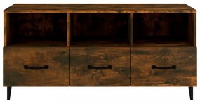 füstös tölgy színű szerelt fa TV-szekrény 102 x 35 x 50 cm