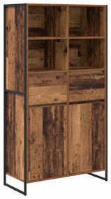 Széf fiókkal 2 pcs Öreg fa 81 x 36 x 150.5 cm Faanyag