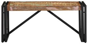 Többszínű tömör újrahasznosított fa dohányzóasztal 80x40x35 cm