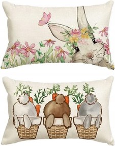 Párnahuzat 30x50CM Húsvéti Tavaszi Dekoratív Színes Jáspis