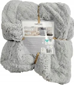 Smukee Dekoratív takaró 200 cm x 150 cm J. Szürke szőrme